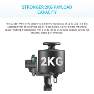 FeiyuTech SCORP Mini 3 Pro 3-in-1 Gimbal for Mirrorless, Action Cams and Smartphones with AI Tracking, 2 kg Load, 14 H Battery - Thumbnail Image 6