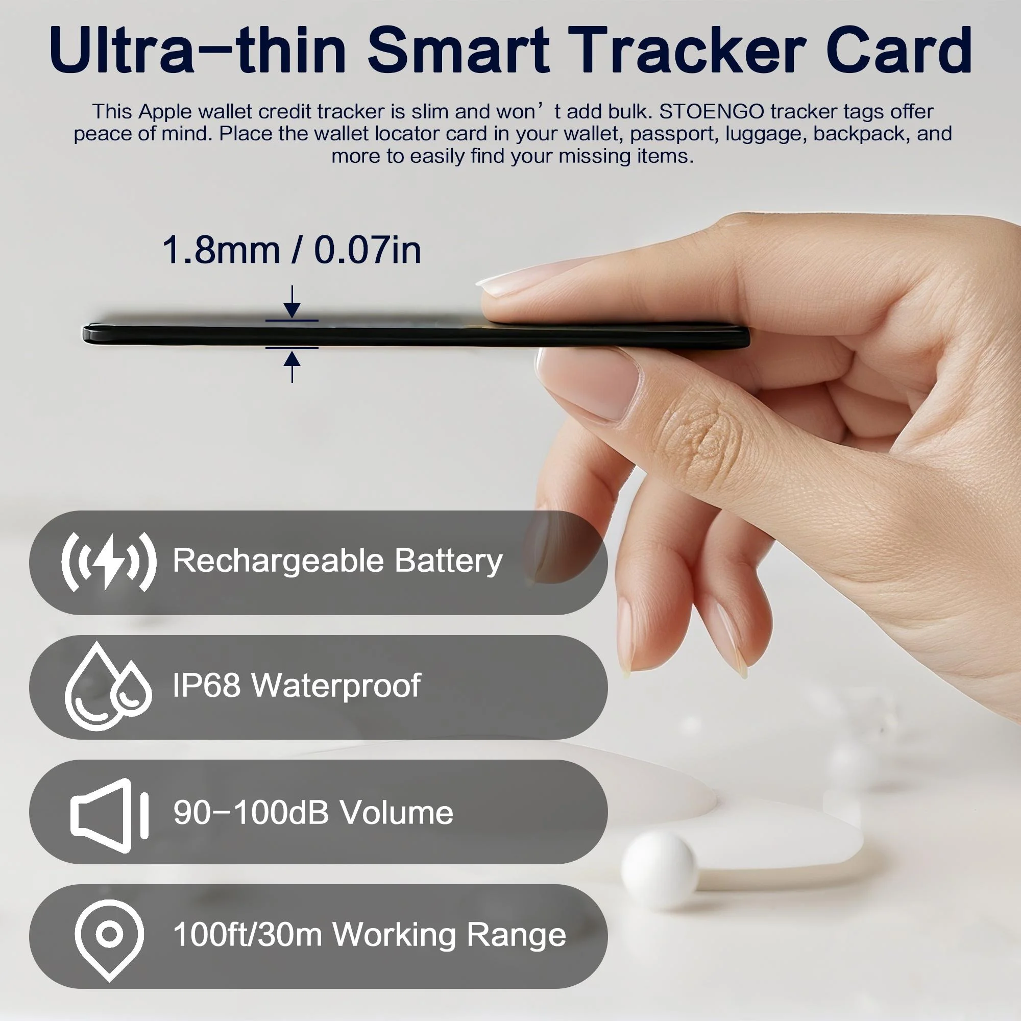 Ultra Slim Smart Tracker Card - Image 3