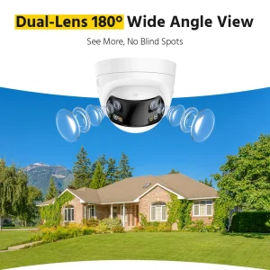 6MP 180° Dual Lens Security Camera - Thumbnail Image 2