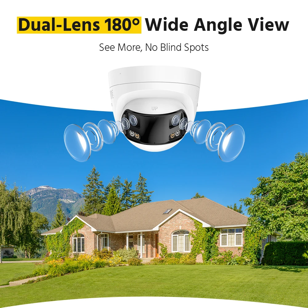 6MP 180° Dual Lens Security Camera - Image 2