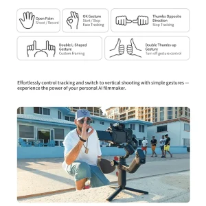 FeiyuTech SCORP Mini 3 Pro 3-in-1 Gimbal for Mirrorless, Action Cams and Smartphones with AI Tracking, 2 kg Load, 14 H Battery - Thumbnail Image 3