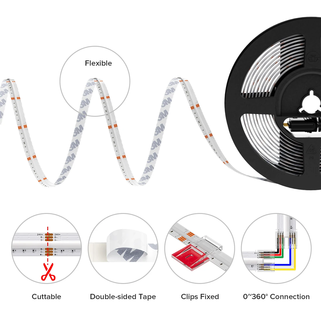 High Density RGB+CCT LED Strip - Image 3