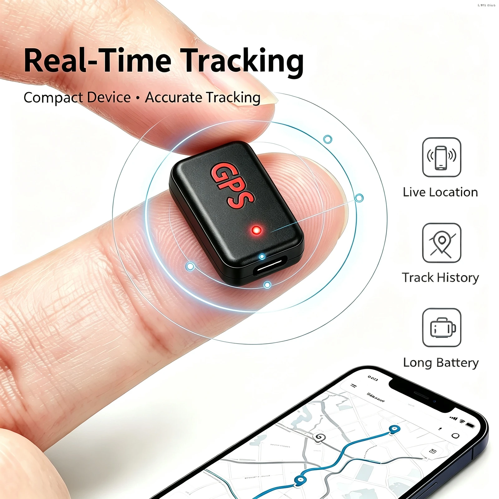 2026 New Mini GPS Tracker, Magnetic Hidden Real‑Time Position Locator, IP67 Waterproof Long Battery Anti‑Lost Tracking Device for Car Motorcycle, Kids Pets Luggage Valuables - Image 3